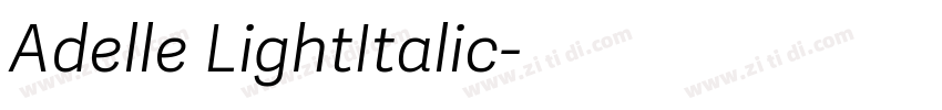 Adelle LightItalic字体转换